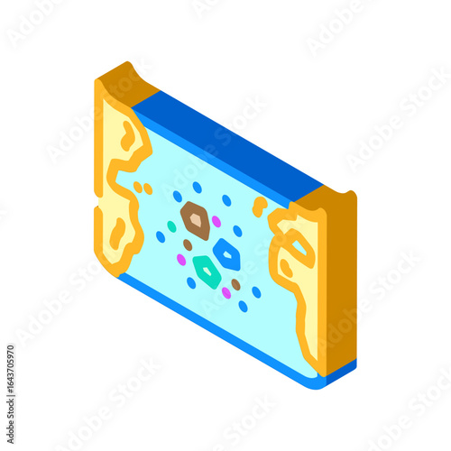 ocean pollution microplastic isometric icon vector illustration