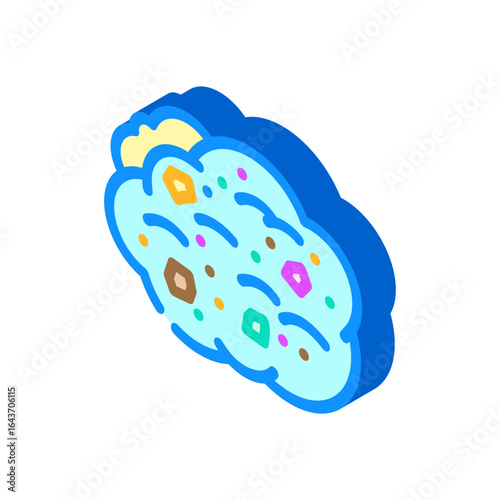 air microplastic isometric icon vector illustration