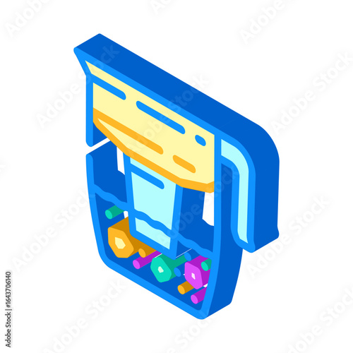 filtered water microplastic isometric icon vector illustration