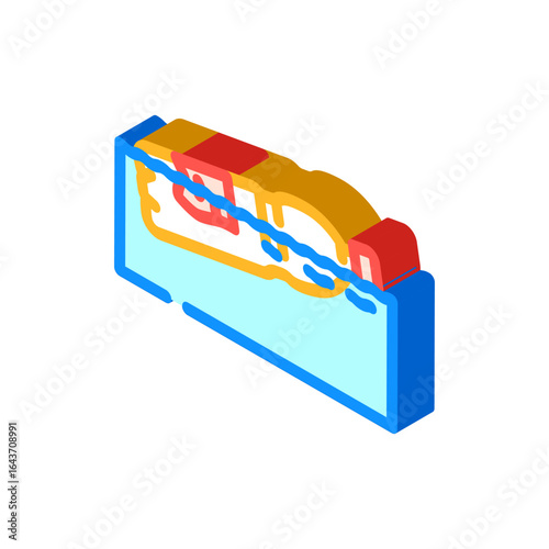 floating plastic bottles ocean isometric icon vector illustration