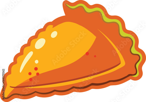 A rainbow quartet of glossy empanadas