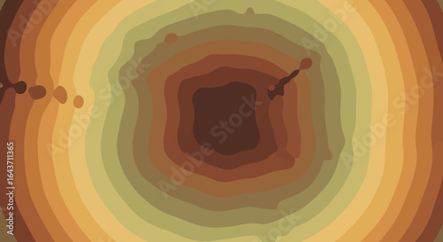 Swirling abstract landscape with concentric layers of earthy colors creating a topographic relief map effect for a modern background