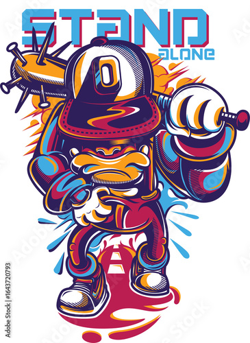 Funny cartoon monster vector illustration design