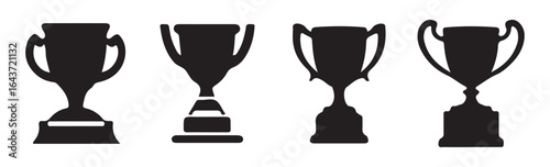 Set of trophy vector icon collection. Vector eps 10