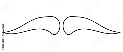 Mustache icon, flat style abstract beard icon, vector illustration. 