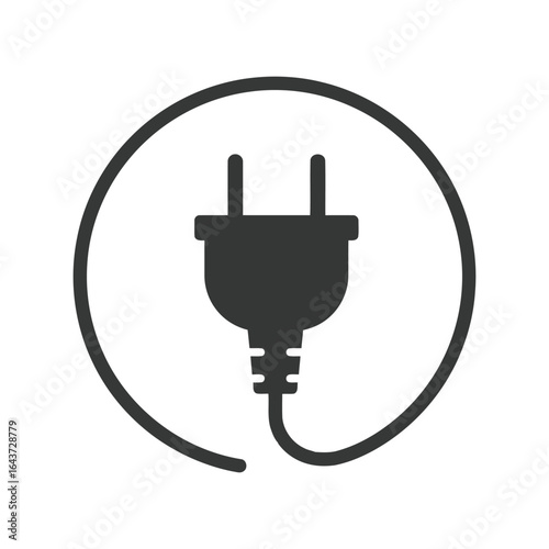 Tableau sur toile Electric Power Plug Vector Illustration, Energy Source, Electricity, Power, and