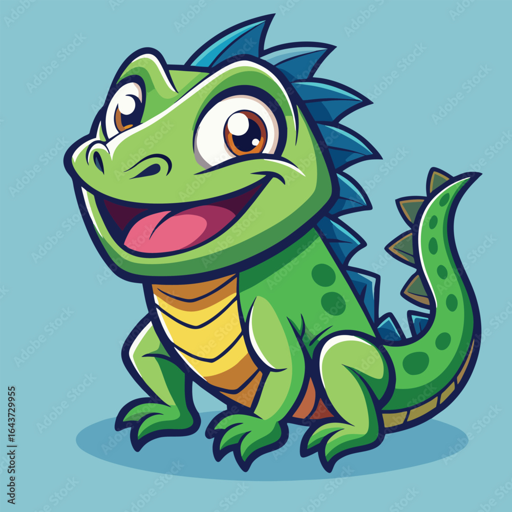 Fototapeta premium design logo illustration vector mascot iguana