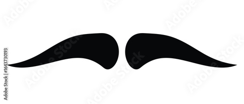Mustache icon, flat style abstract beard icon, vector illustration. 