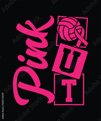 Pink Cancer Awareness, Volleyball Mom, Breast Cancer