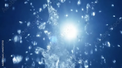 Wallpaper Mural Water splash on dark blue background. Pure and clean. Torontodigital.ca