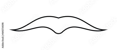 Mustache icon, flat style abstract beard icon, vector illustration. 