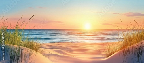 Watch Sun Kiss Sand and Sea at Golden Hour. Embrace The Peaceful Vibe.