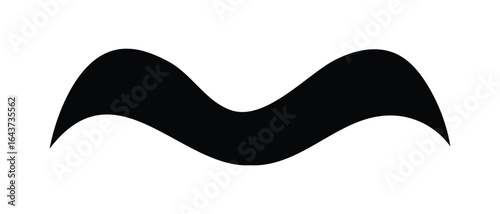 Mustache icon, flat style abstract beard icon, vector illustration. 