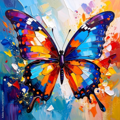 Colorful butterfly painting (1)