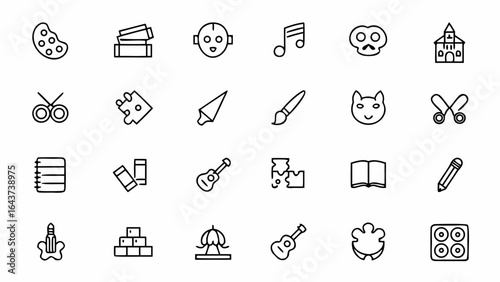 A playful set featuring creative and hands-on learning activities for kids and adults. Perfect for educational games, hobby courses, and arts programs