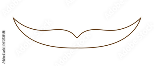 Mustache icon, flat style abstract beard icon, vector illustration. 