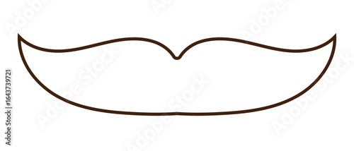 Mustache icon, flat style abstract beard icon, vector illustration. 