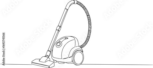 vacuum cleaner line art silhouette vector illustration