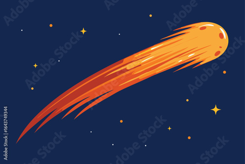 brush stroke mimicking a comet trail in outer spac.eps