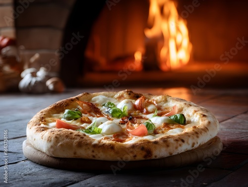Cozy Pizza Night by the Fireplace