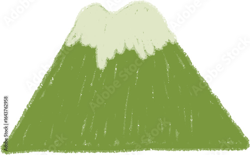 cute snowy mountain kid scribble doodle