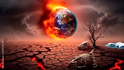 Burning Planet: A Dystopian Vision of Climate Change