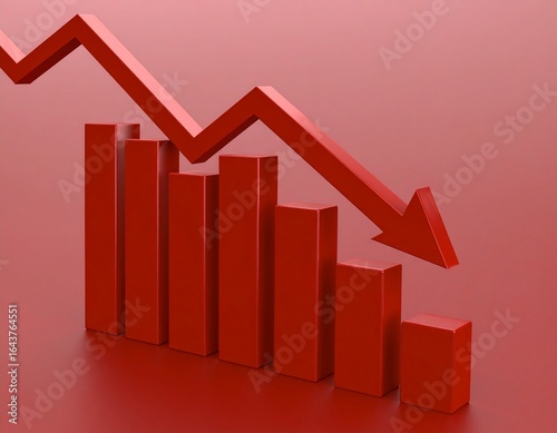 Red bar graph with downward trend (1)