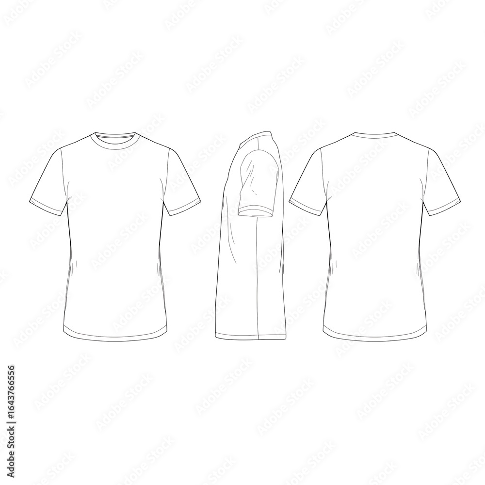 Naklejka premium High Resolution Fashion Template – Blank Unisex Tee