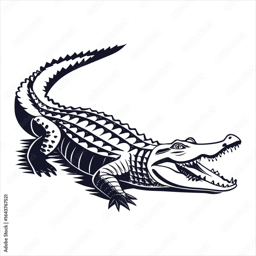Obraz premium Printamerican-alligator-vector