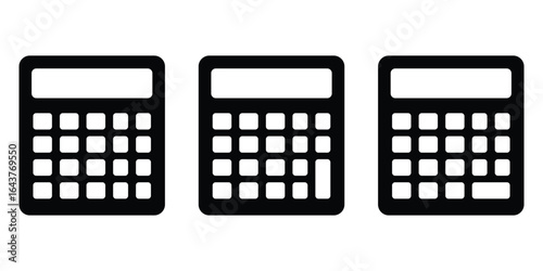 Calculator icon set collection isolated on white background