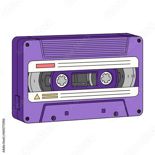 Vintage purple cassette tape nostalgia for retro music lovers and analog sound enthusiasts