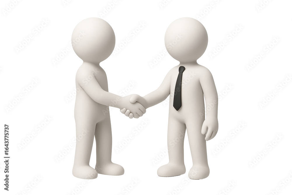 two humanoid figures in a formal handshake. they appear to be engaged in a professional interaction, given their attire and the gesture of the handshake two humanoid figures in a formal handshake. they appear to be engaged in a professional interaction, given their attire and the gesture of the handshake