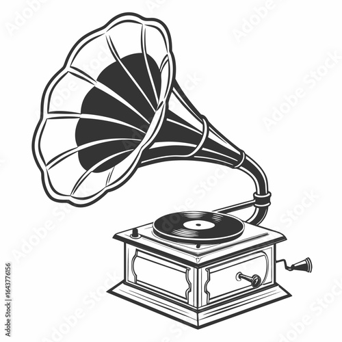 old vinyl player