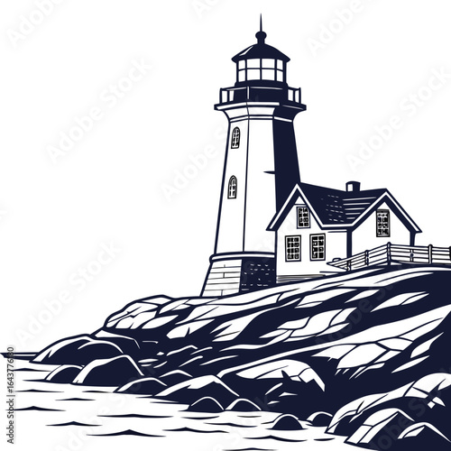 lighthouse on the shore