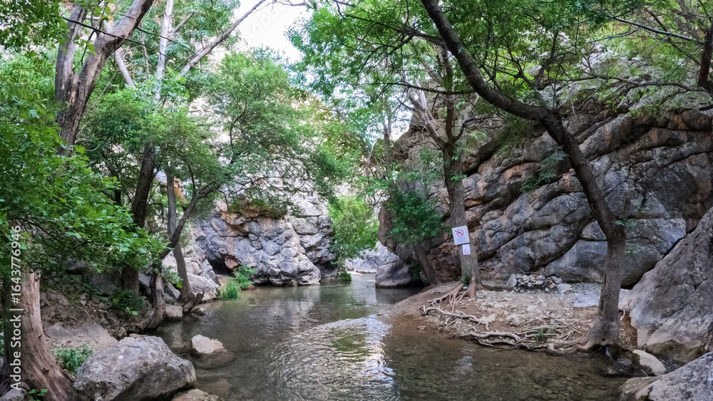 a river in a stone canyon. a river in the mountains a river in a stone canyon. a river in the mountains