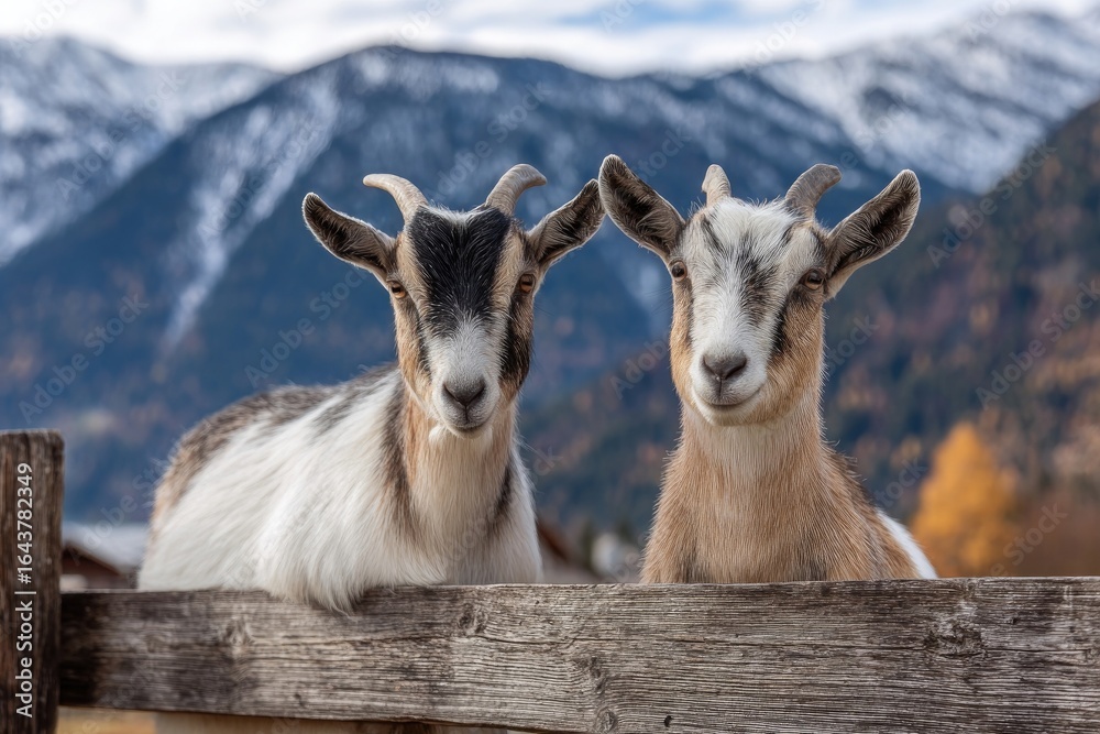 Obraz premium goat on the mountain