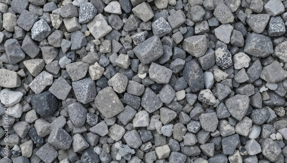 Gray gravel background texture with small round natural stones and rough rock surface in neutral tones Gray gravel background texture with small round natural stones and rough rock surface in neutral tones
