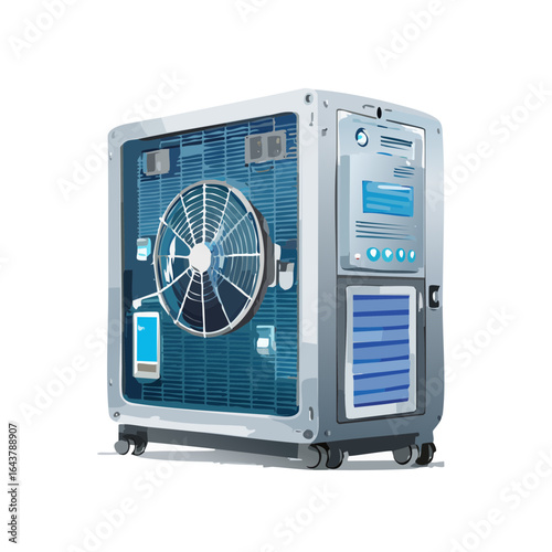 Industrial Portable Air Conditioning Unit with Fan and Controls, Commercial Grade Cooling