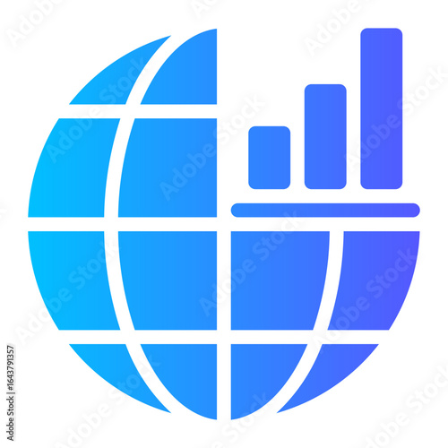 statistics gradient icon