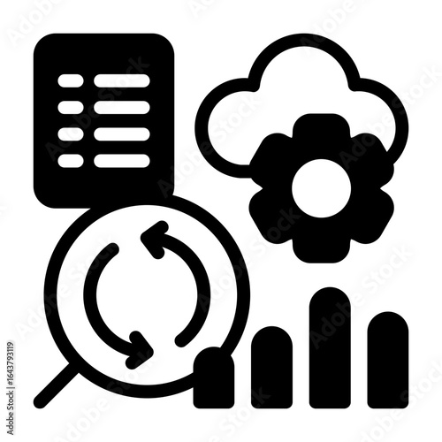 Model Training Semi Solid Vector Icon