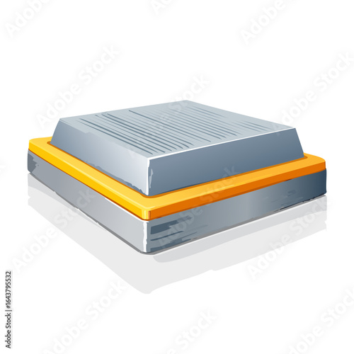 Stacked Structure Illustrating Layered Composition Material Construction Assembly Architecture Design Industrial Illustration Isolated
