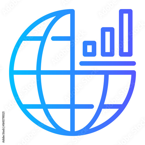 statistics gradient icon