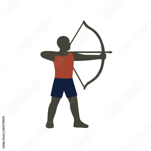 man with bow and arrow