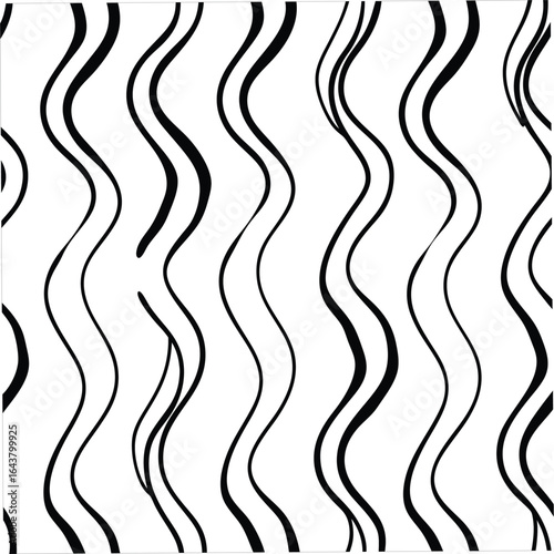 seamless pattern with black hair