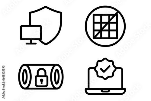Protecting digital data through various security methods in a modern workspace setup
