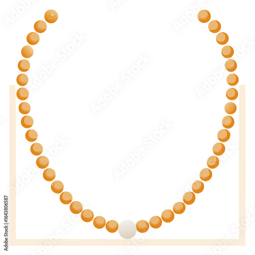 Elegant gold pearl necklace with a single white pearl centerpiece