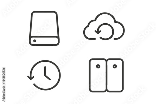 Backup processes involve various tools like hard drives, clouds, and time management for data safety