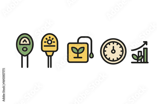 Tools for monitoring plant health and growth metrics in a garden setting