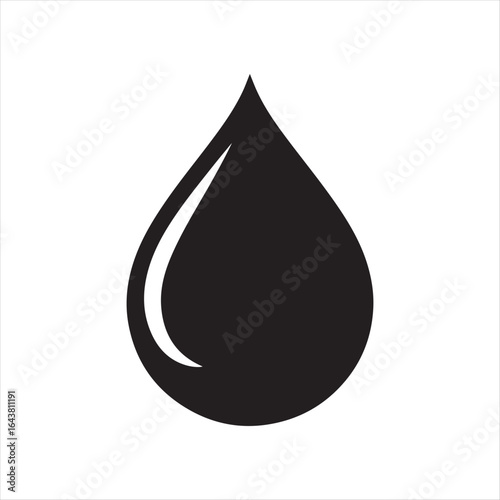 droplet  silhouette line art logo design concept illustration