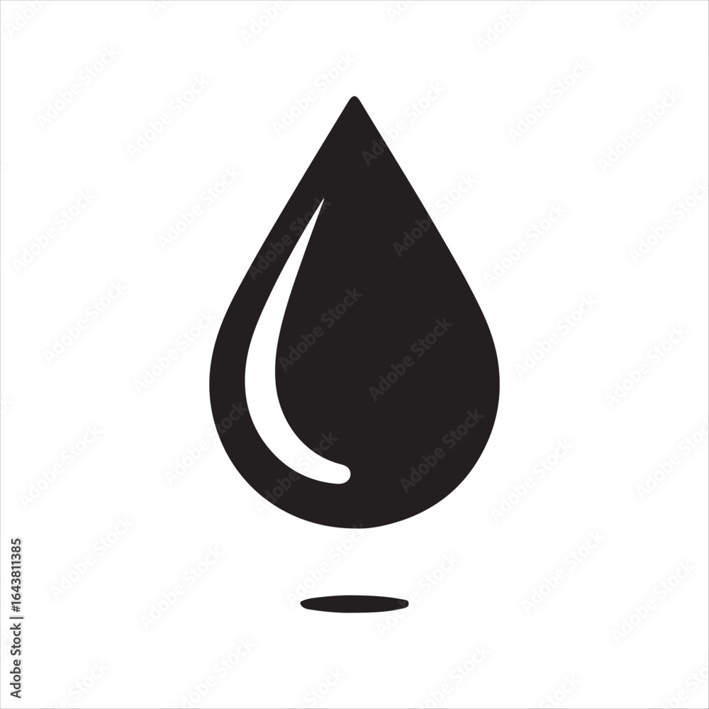 Fototapeta premium droplet silhouette line art logo design concept illustration